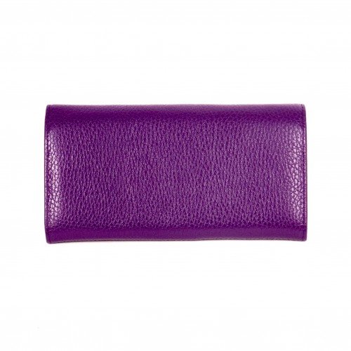 Дамско портмоне ENZO NORI модел CLASSIQUE естествена кожа тъмно лилав